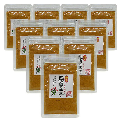 沖縄県産粉末島唐辛子（25g &times;10袋セット）全国送料無料｜新栄商店