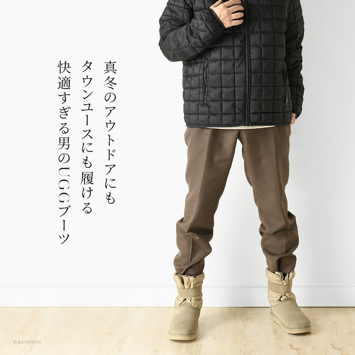 市場 Ugg スノーブーツ ウェザー ブーツ おしゃれ メンズ アグ 防寒 ショート レインブーツ 滑らない クラシック プルオン スノーシューズ