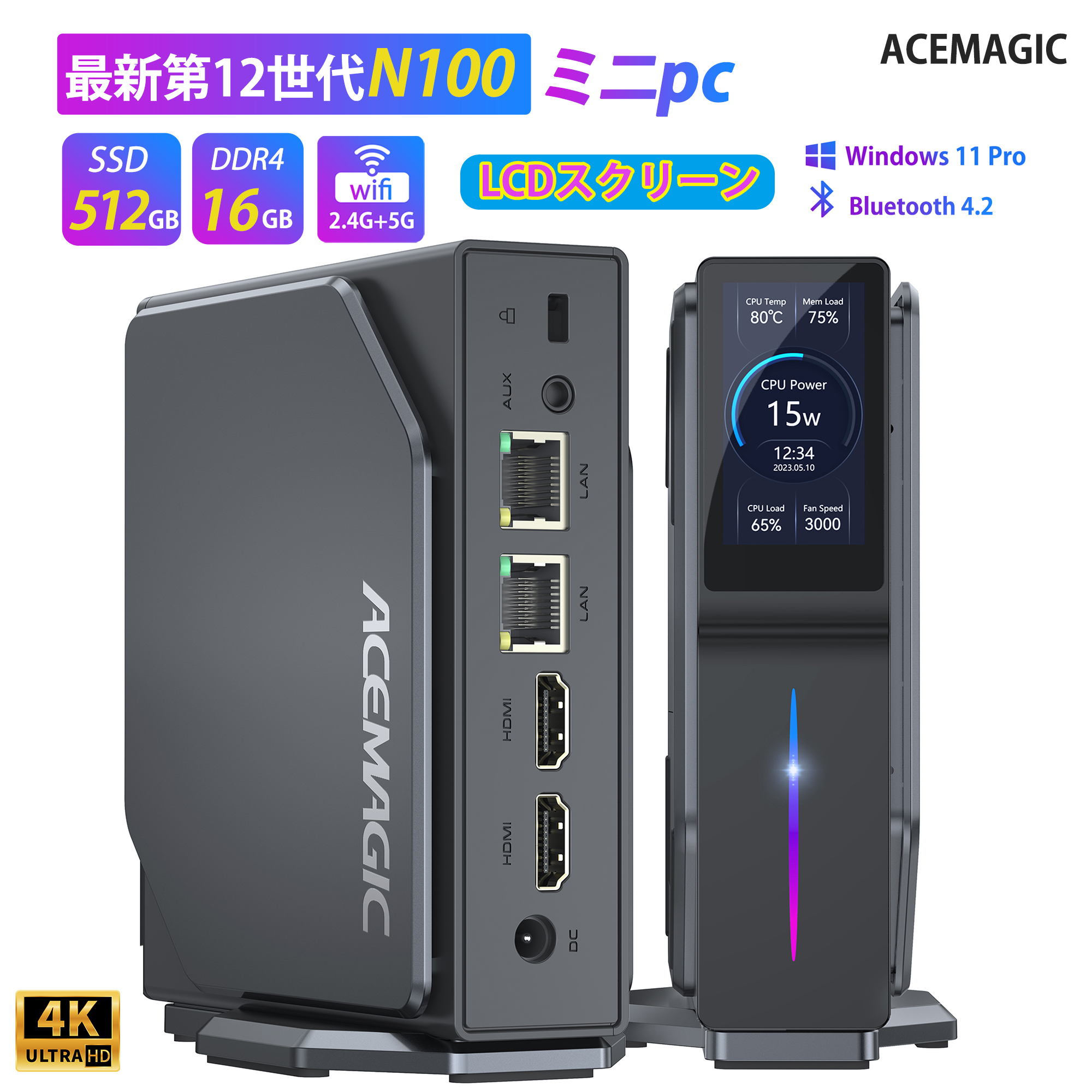 期間限定セール+10％OFF！】NiPoGi AM06 Pro MiniPC － Ryzen 7  5800U/16GB/512GB搭載windows11 Pro採用モデルが56,698円送料無料 - 安値世界一への挑戦