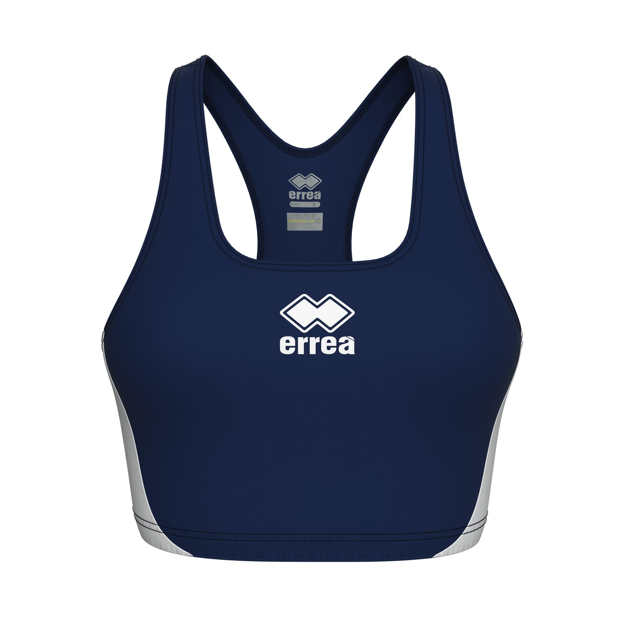 Errea 力くらべ トップス レディース [ ELAINE ] フラットスティッチ 対照色つや側面 (S大きさ) 米国海軍/白いこと GM1Q0S01900 【定め事品】