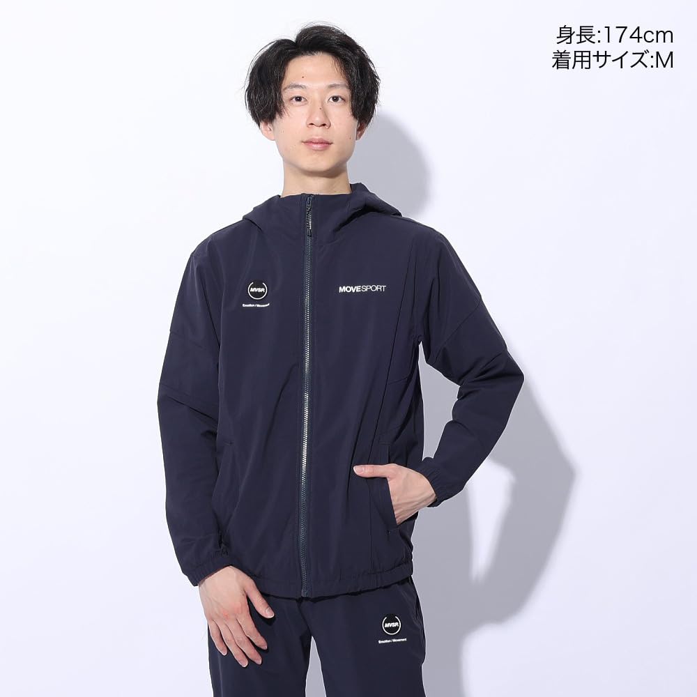 DESCENTE(デサント) 4WAY伸ばすこと クールタッチナイロン バイカラーフルジップフーディー NV XO