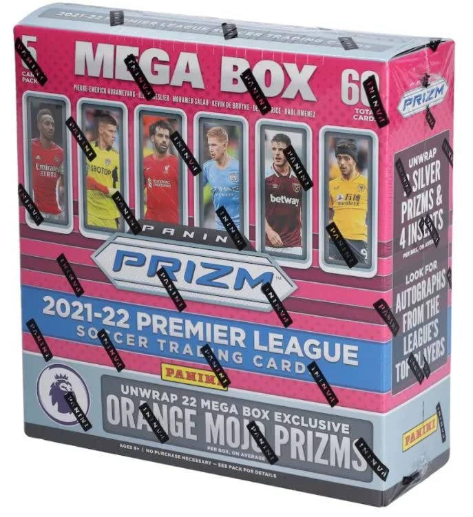 2021-22 Panini Prizm Premier League Soccer Card Mega Box (Pink Ice Prizms) パニーニ プリズム プレミアリーグ サッカー カード メガボックス (ピンク アイス プリズムズ)