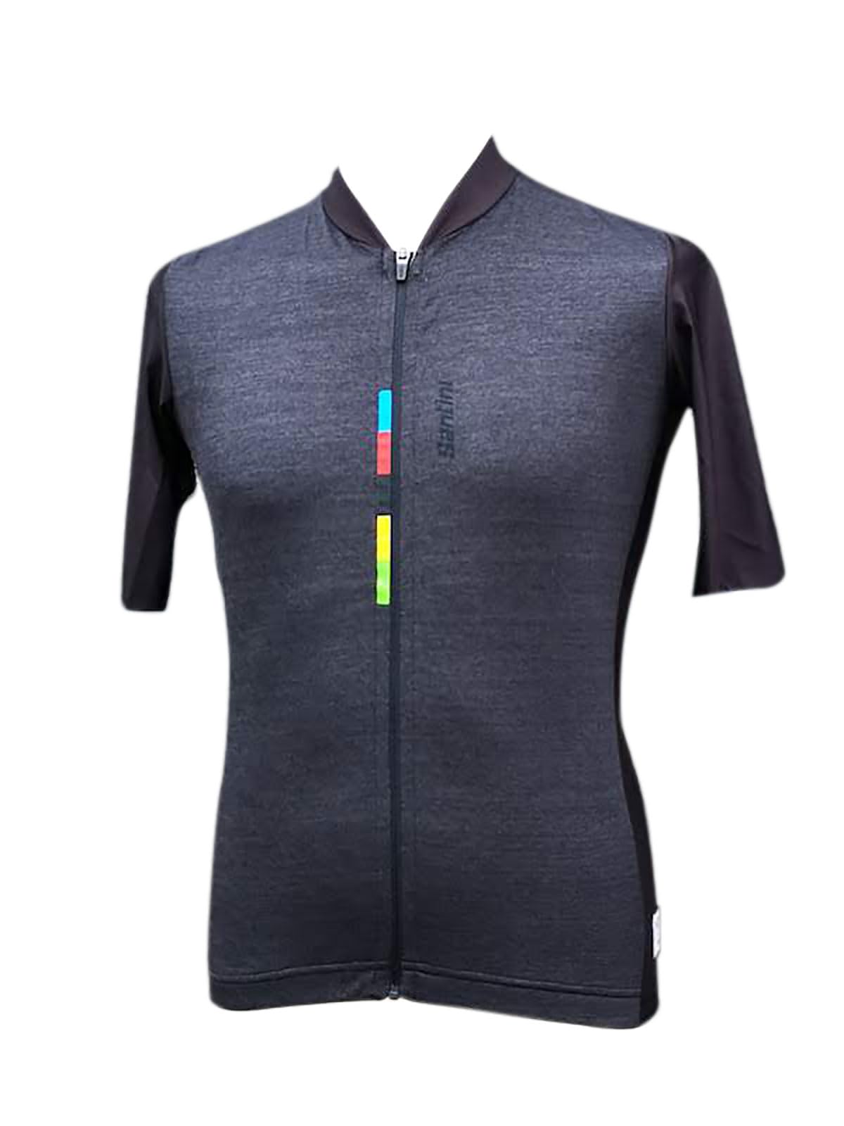 [サンティーニ] 古典派音楽 UCI RAINBOW ? S/S TRAINING JERSEY メンズ 黒いこと