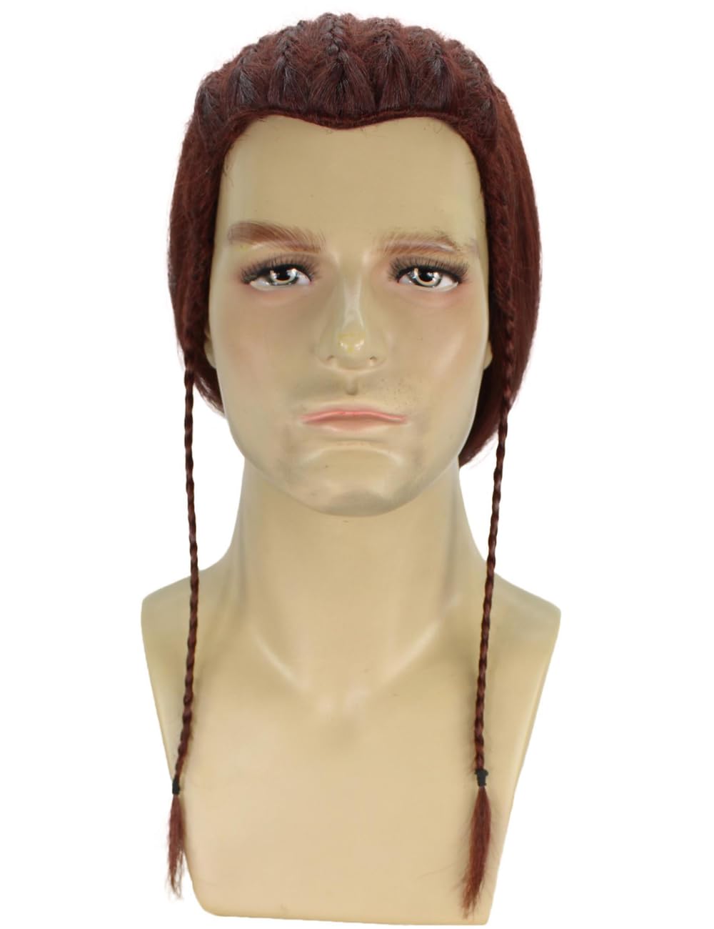 Wigs2you ウィッグ H-5655 HPO 成年者用 成人男性 万物の霊長型陸軍軍人 編み込み ダークオーバーンウィッグ