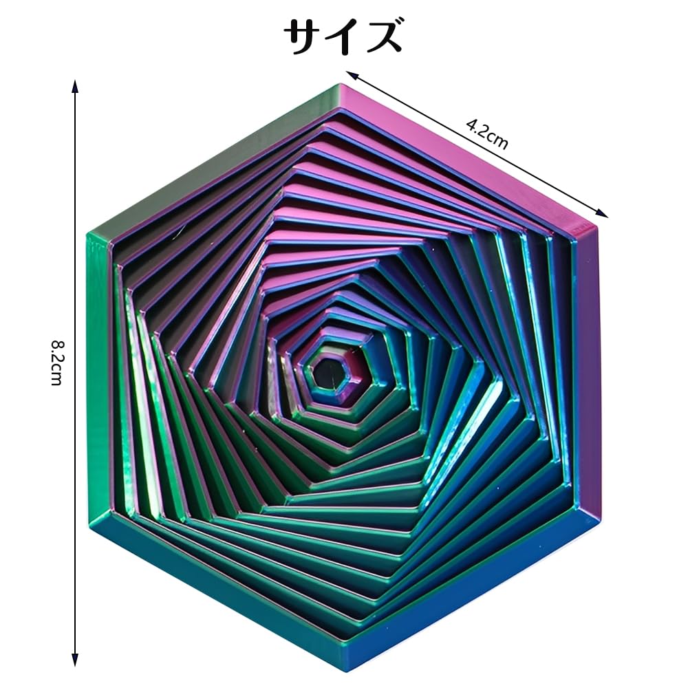 フィジェットトイ フラクタル六角形 ストレス解消 グッズ おもちゃ 手遊び 大人 不安を軽減し 集中力を高め 暇つぶし 3Dプリント 8.2*4.2CM 20g画像
