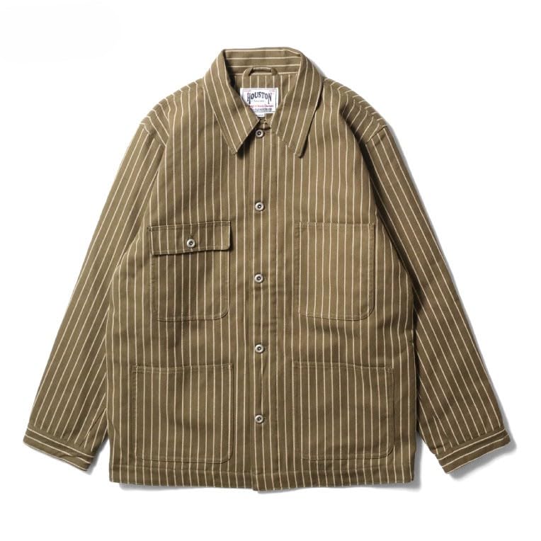 [ヒューストン] STRIPE VIYELLA COVERALL
