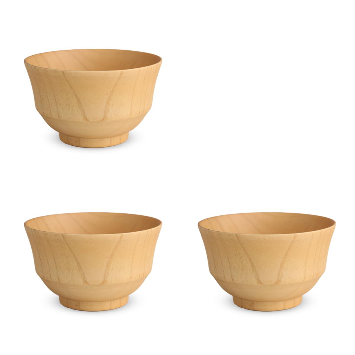 J-kitchens 食器洗い機 相応う 木製 汁椀 木彩 自然的 椀 L ３個仕掛ける Φ12.5 x 7.5糎 Current model