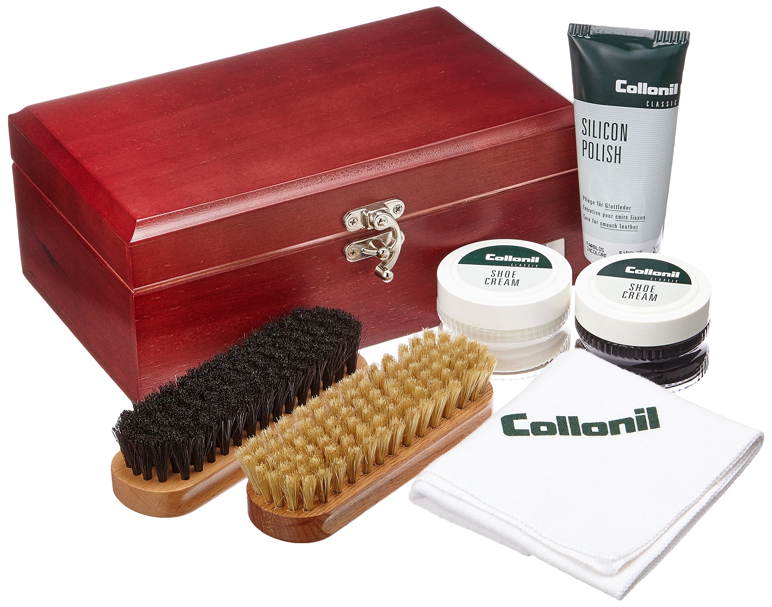 [コロニル] Collonil キット Shoe Care Kit 木箱セット 6000 8.8cmx22.8cmx13.8cm CN044002 (MahoganyF)｜シンイノストア