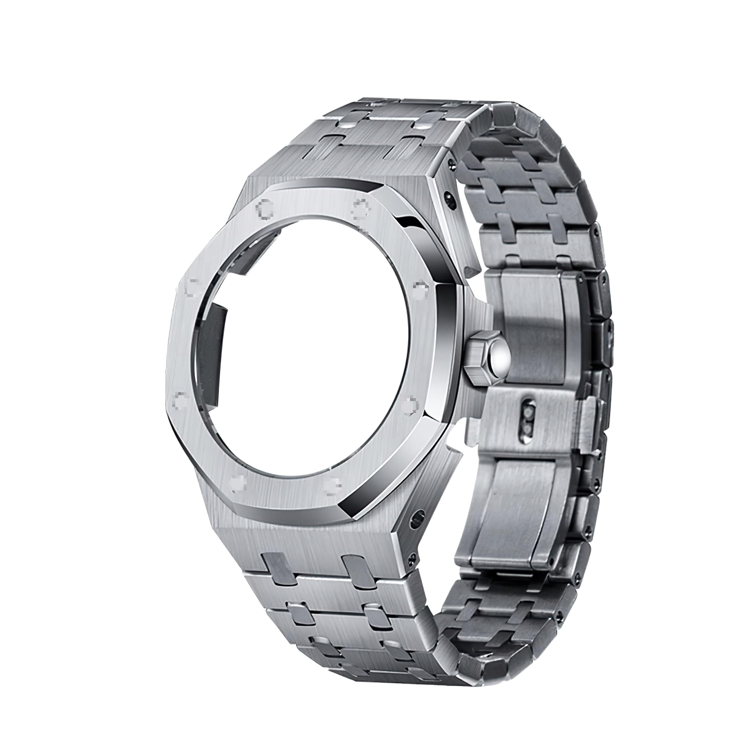 [Casiroyal] ga2100 カスタム一部分 第3 / 4時人 金属元素 ウオッチ取り替えっこ用カスタム用、金属元素周波数帯域 ベゼル 取りまかなう GA-2100 2110用（容れものにはねじ釘が8本）