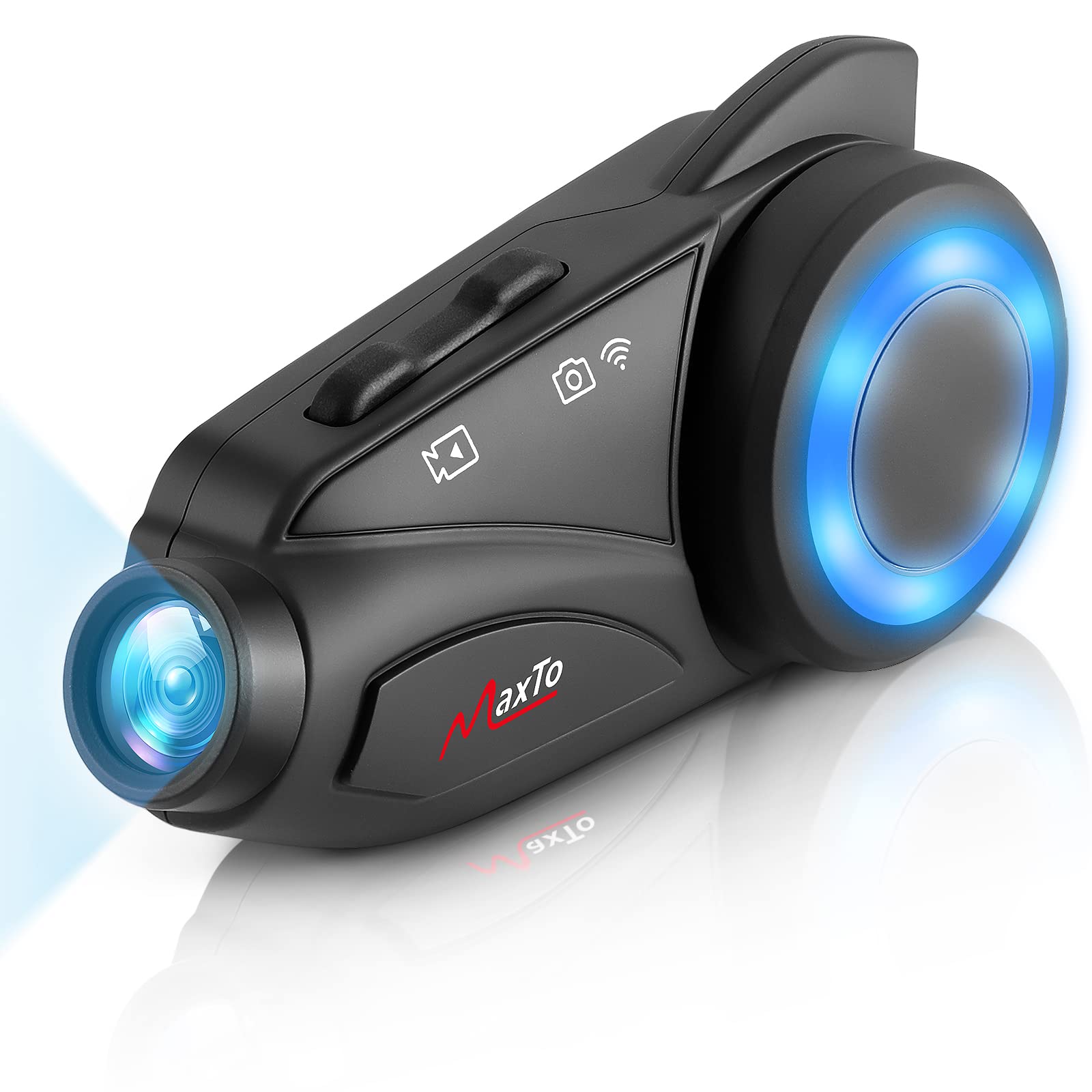 MAXTO M3 カメラ付きバイクインカム 360 度回転 単品 1 個入り|シンイノストア