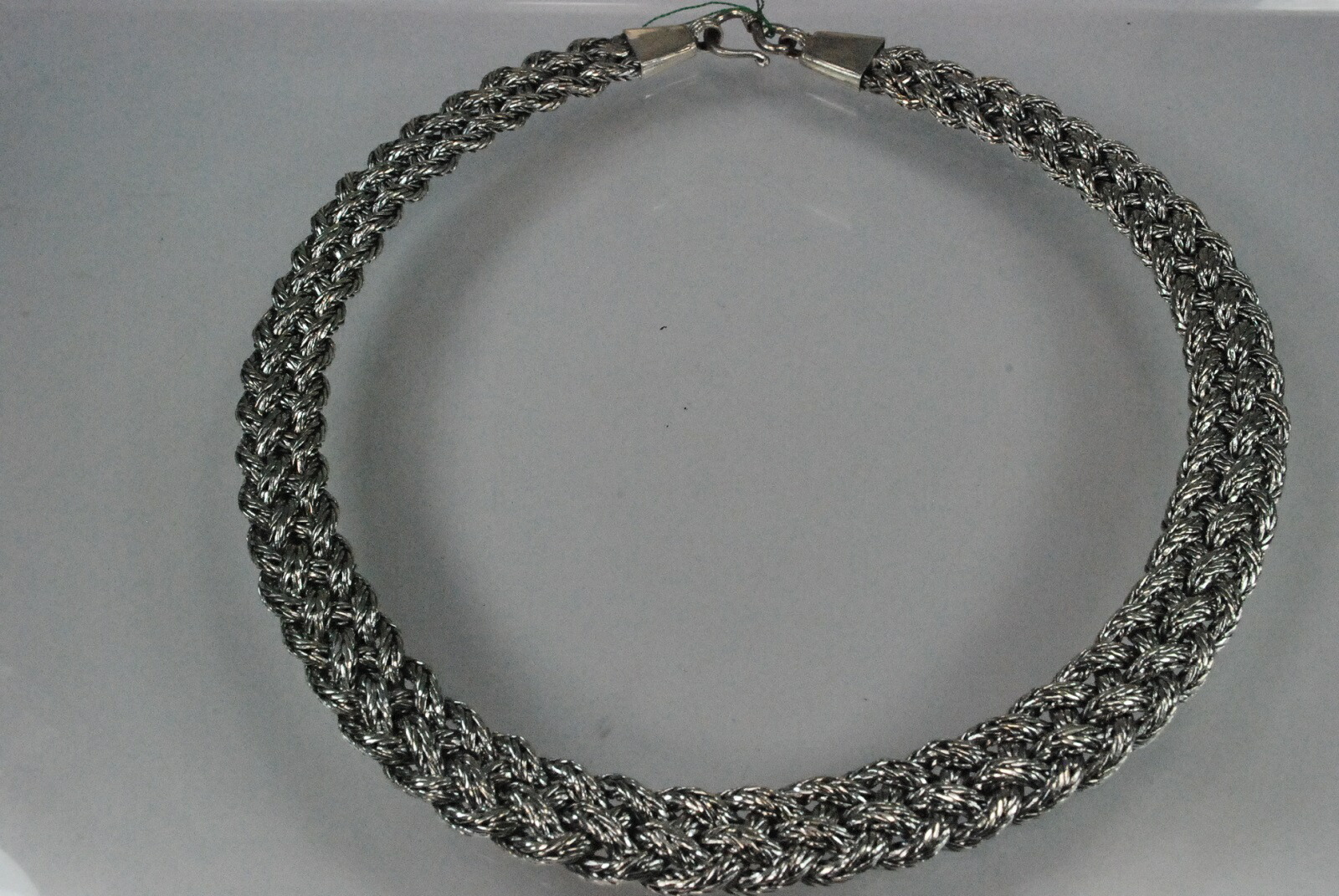 ＳＶ　ネックレス　ハンドメイド　１３ｍｍ　フラット　　編み込み　カレンシルバー　３８ｃｍ　４０ｃｍ　４２ｃｍ　４４ｃｍ｜ＫＩＲＡＲＡ by shin 店