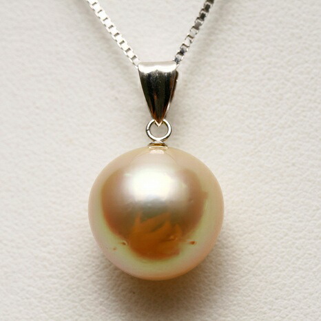 南洋白蝶真珠パールペンダントトップ　13mm　ホワイトピンクカラー　K14WG製 楽天市場】南洋白蝶真珠パールペンダントトップ 14mm ホワイトピンク