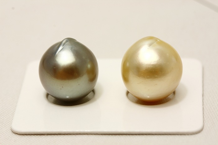 パール　ルース　南洋真珠　白蝶ケシ　8.5mmー９mm  ２pcs 楽天市場】南洋白蝶真珠パールルース 両穴 5ピース 10-9mm