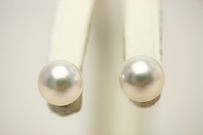 楽天市場】南洋白蝶真珠パールピアス ケシ 7mm ホワイトカラー K14WG製