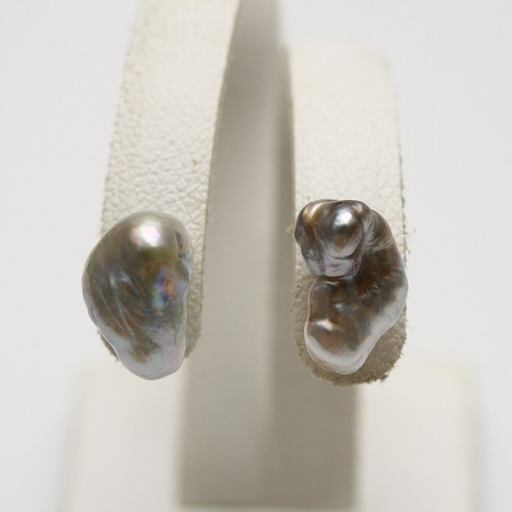 楽天市場】タヒチ黒蝶真珠パールピアス ケシ 10×8mm マルチ