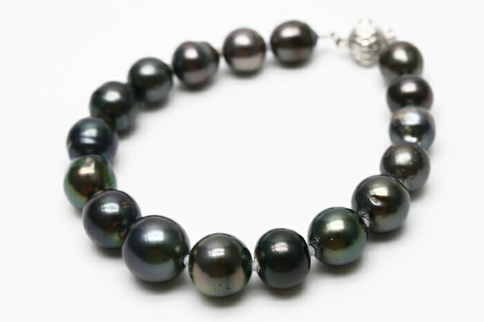 タヒチ黒蝶真珠パールブレスレット 11 8mm ブラックカラー Nxtdwell Com