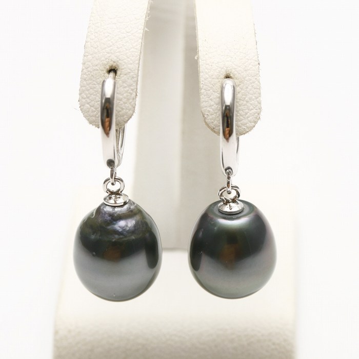 タヒチ黒蝶真珠パールピアス　10mm　マルチカラー 楽天市場】タヒチ黒蝶真珠パールピアス 10mm マルチカラー