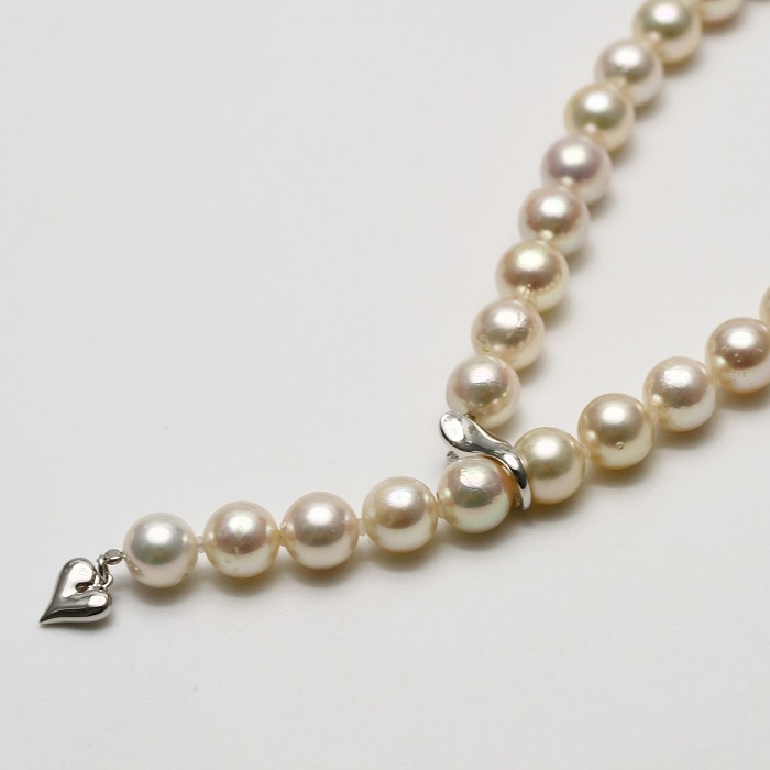 アコヤ真珠パールセミロングネックレス　8.0-8.5mm　ホワイトピンクカラー 楽天市場】アコヤ真珠パールセミロングネックレス 8.0-8.5mm ホワイト