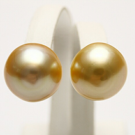 南洋白蝶真珠パールピアス　13mm　ナチュラルゴールドカラー　K18製 楽天市場】南洋白蝶真珠パールピアス 13mm ナチュラルゴールド