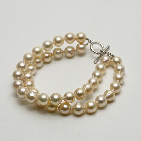 楽天市場】国産(大分県産)アコヤ真珠 2連ブレスレット 6.0mm シルバー