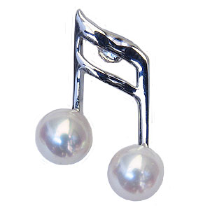 パール ブローチ パールブローチ ブローチ フォーマル 音符ブローチ 本真珠 アコヤ あこや 5.5-6mm メンズ 男性用 ピンブローチ ラペルピン シルバー 送料無料 人気 カジュアル プレゼント ギフト 自分買い