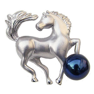 楽天市場】【選べる地金】馬 ピンブローチ K10WG/K10YG/K18WG/K18YG