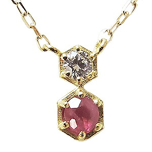 【ただいまポイント10倍中】ペンダントネックレス ルビー ダイヤモンド ネックレス ペンダント ダイヤ 0.03ct 18金 k18 イエローゴールド チェーン付 品質保証書付 無料対応 7月誕生石 4月誕生石 人気 おすすめ プレゼント ギフト ジュエリー ボーナス セール｜パールジュエリー専門店 真珠の杜