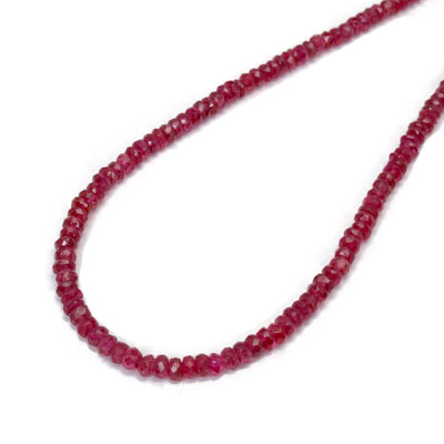 【ポイント10倍 4/21 9:59まで】レッドスピネル ネックレス k18 ホワイトゴールド 18k 18金 30カラット 2-3mm レディース 無料ラッピング 送料無料 即日発送 ゴージャス おすすめ パーティー プレゼント ギフト ジュエリー 卒入学 母の日