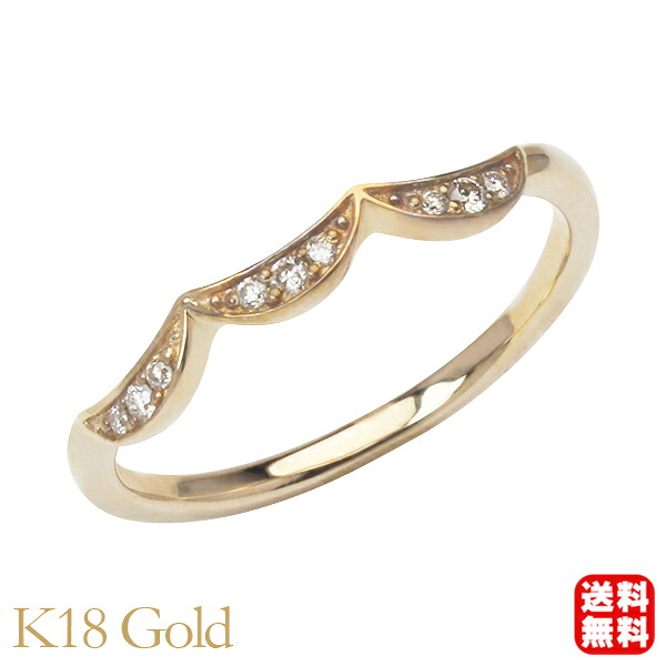 【ただいまポイント10倍中】ダイヤモンド リング 18金 k18 18k イエローゴールド ダイヤ ピンキー 送料無料 レディース 普段使い カジュアル 4月誕生石 プレゼント ギフト ジュエリー 卒業 入学