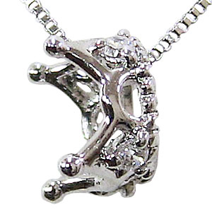 【ただいまポイント10倍中】ダイヤモンド 0.02ct ティアラ k18ホワイトゴールド 王冠 ペンダント ネックレス k10チェーン付 送料無料 人気 おすすめ カジュアル トレンド プレゼント ギフト ジュエリー 卒入学 母の日