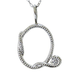 【ただいまポイント10倍中】イニシャルQ ネックレス ダイヤモンド ネックレス 0.01ct k10 10k 10金 ホワイトゴールド ペンダント メンズ アルファベット 送料無料 品質保証書付 人気 おすすめ カジュアル トレンド プレゼント ギフト ジュエリー 決算 セール|パールジュエリー専門店 真珠の杜