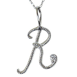 【ただいまポイント10倍中】イニシャルR ネックレス ダイヤモンド ネックレス 0.01ct k10 10k 10金 ホワイトゴールド ペンダント メンズ アルファベット 送料無料 品質保証書付 人気 おすすめ カジュアル プレゼント ギフト ジュエリー 卒入学 母の日