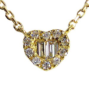 【ただいまポイント10倍中】ネックレス ハートネックレス ダイヤモンドネックレス ハート ダイヤ 18金 k18 18k イエローゴールド ペンダント 送料無料 ユニセックス 男女兼用 おすすめ プレゼント ギフト ジュエリー 卒入学 母の日