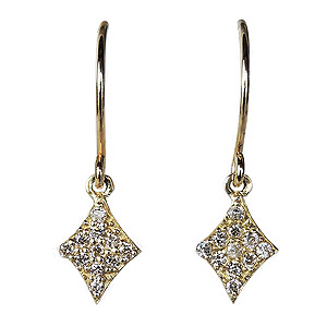 【ただいまポイント10倍中】ダイヤモンドピアス ダイヤピアス k18 ゴールド フック式ピアス ダイヤ 0.10ct ダイヤ型 ひし形 アメリカンピアス 送料無料 レディース 男女兼用 ユニセックス ジェンダーレス 普段使い プレゼント ギフト ジュエリー 卒業 入学