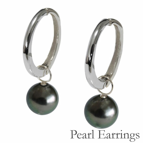 上質で快適 楽天市場 ポイント10倍 イヤリング ノンホールピアス イヤーカフ イヤーカフス はさむ 穴なし ノーホール ピアス風 イヤリング 自由開閉式 円型 タヒチ黒蝶真珠 10mm K14ホワイトゴールド レディース ゆれる ぶら下がり 送料無料 普段使い ジュエリー