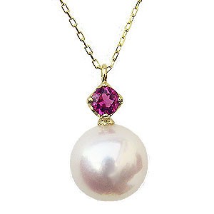 【ただいまポイント10倍中】真珠 ネックレス ピンクトルマリン 真珠 パール ネックレス ゴールド k18 10月誕生石 送料無料 人気 おすすめ カジュアル トレンド プレゼント ギフト ジュエリー ボーナス セール|パールジュエリー専門店 真珠の杜