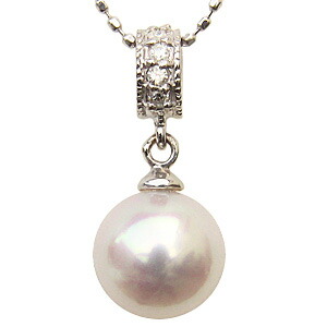 楽天市場】【ポイント10倍中！】ペンダントトップ ダイヤ あこや真珠