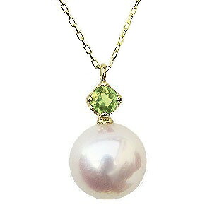 【ただいまポイント10倍中】ネックレス ペリドットネックレス パールネックレス ペリドット パール 真珠 k18 18k 18金 イエローゴールド 8月誕生石 ユニセックス 男女兼用 送料無料 おすすめ プレゼント ギフト ジュエリー 決算 セール|パールジュエリー専門店 真珠の杜