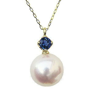 【ただいまポイント10倍中】パール ネックレス サファイア k18 18金 18k イエローゴールド あこや アコヤ 本真珠 8mm サファイヤ 誕生日 9月誕生石 送料無料 おすすめ 普段使い カジュアル トレンド プレゼント ギフト ジュエリー 決算 セール｜パールジュエリー専門店 真珠の杜 88,000円