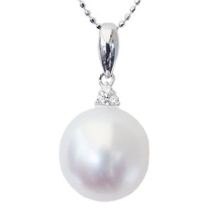 【ただいまポイント10倍中】パールペンダントトップ 真珠 パール 南洋白蝶真珠 12mm ダイヤモンド 0.05ct ホワイトゴールド k18 人気 おすすめ カジュアル トレンド プレゼント ギフト ジュエリー 決算 セール|パールジュエリー専門店 真珠の杜