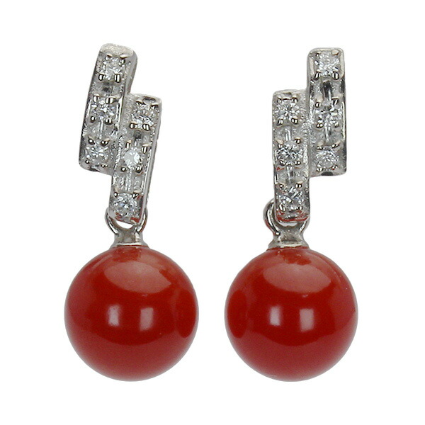 4月限定値下げ出品★ 赤珊瑚3連ネックレス、ピアス アクセサリー ピアス ネックレス 赤珊瑚 14KGFセット【ポイント