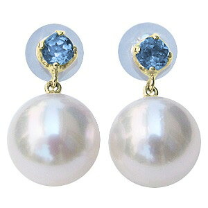 【ポイント10倍 4/21 9:59まで】パール ピアス 18金 普段使い 18k 18k イエローゴールド タンザナイト 本真珠 あこや アコヤ 8.5mm スタッドピアス ペア 送料無料 カジュアル フォーマル プレゼント ギフト ジュエリー 卒入学 母の日