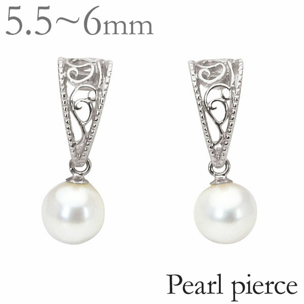【ただいまポイント10倍中】アコヤ本真珠 パールピアス 18金 真珠 18k パール 18k ホワイトゴールド ペア ピアス 真珠ピアス 揺れる レディース 送料無料 人気 おすすめ カジュアル プレゼント ギフト ジュエリー 卒業 入学