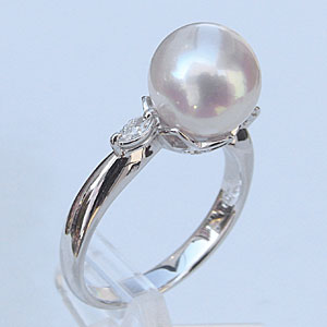 楽天市場】パール リング プラチナ pt900 真珠指輪 本真珠 あこや