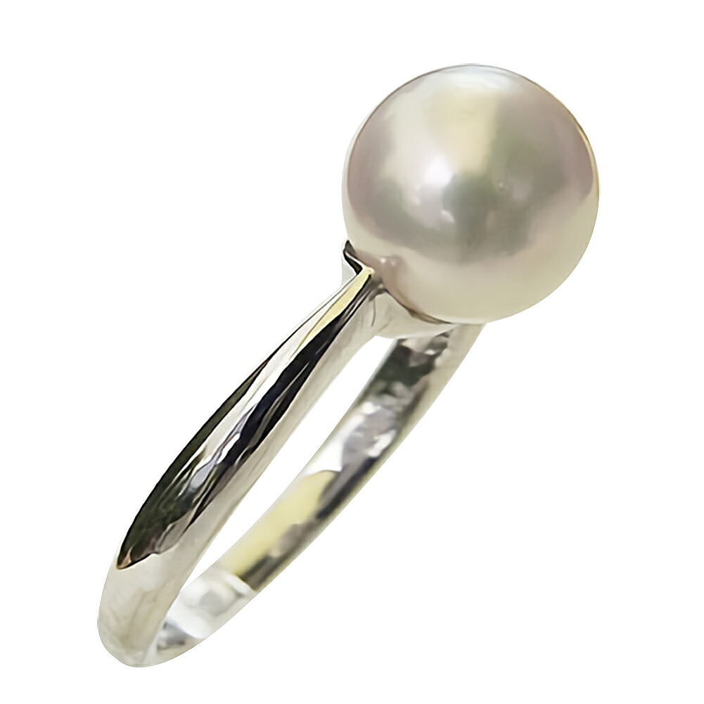【ただいまポイント10倍中】パール リング k18 18k 18金 真珠 あこや本真珠 ホワイトゴールド 8mm 冠婚葬祭 ブライダル 保証書付 ケース付 送料無料 普段使い おすすめ プレゼント ギフト ジュエリー 決算 セール｜パールジュエリー専門店 真珠の杜