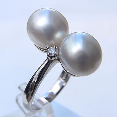 【ただいまポイント10倍中】指輪 パールリング 真珠 南洋白蝶真珠 ダイヤモンド パール リング 10.3mm pt900 プラチナ 人気 おすすめ カジュアル トレンド フォーマル プレゼント ギフト ジュエリー 決算 セール|パールジュエリー専門店 真珠の杜
