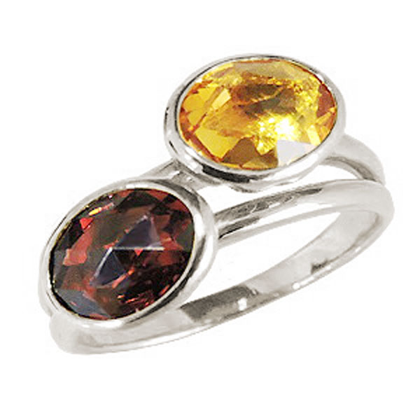 手数料安い 楽天市場 ポイント10倍 リング レディース メンズ シトリン ガーネット 指輪 ホワイトゴールド 18金 K18 18k マルチカラー 1月誕生石 11月誕生石 ユニセックス 男女兼用 専用ケース付 品質保証書付 プレゼント ギフト ラッピング無料 送料無料 人気