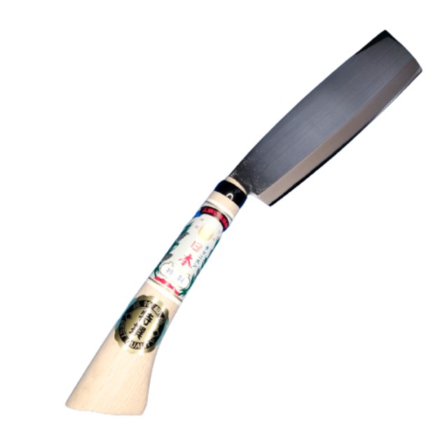 玉日本　頑強　腰ナタ　片刃180ｍｍ　　　磨仕上　白紙　 黒ソフト木鞘付き　 土佐打刃物　日本製