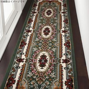 ベルギー製ウィルトン織りクラシックデザイン廊下敷き 80&times;700cm｜家具工場　田舎の家具屋さん