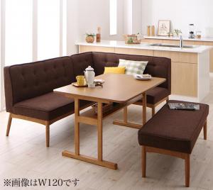 ダイニングセット（テーブル\u0026ソファ ベンチ） 北欧デザインリビングダイニングセット 5人 4点セット(テーブル+ソファ1脚+アームソファ1脚+ベンチ1脚) 右アーム W150